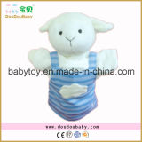 Plush White Dressed Sheep Hand Pupeet Toy