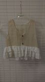 Lace Ruffle Vest Cotton Body Layer Lace and Chifon Clothing