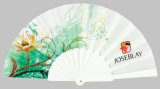 Wooden+Fabric Material and Folk Art Style Custom Hand Fan