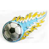 3D Football Buckle with Colourful Lacquer Infilling