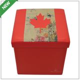 Storage Ottoman (DFR-PVCSND-0017) /Storage Stool/Red Small Seat