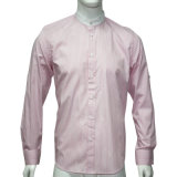 Man's Stripe Poplin Shirts with Small Collar HD0034