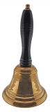 Ship's Bell Made of Preme Solid Brass and Wooden Handle 9