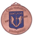 Bronze Plated Color Painting Medal