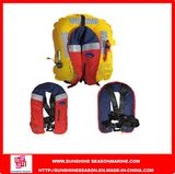 High Quality Stainless Steel Buckle and D-Ring Inflatable Safety Life Jacket (LJ-04)