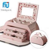 Pink Multideck Jewelry Boxes with Mirror