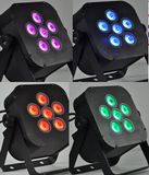 6PCS Wireless DMX Flat LED PAR Light