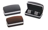 Metal Cufflink Box -Black with Marron Colour