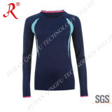 High Quality Ladies Long Sleeve Women Sport T-Shirt (QF-S182)