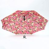 Three Fold Auto Open Print Polyester Fabric Umbrella