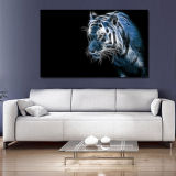 Abstract White Tiger Printing Painting