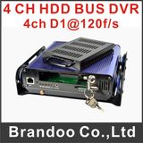 Shockproof HDD Type 4CH D1 Mobile DVR, Support 3G, WiFi, GPS, Free Cms Client and Server Software Provide by Brandoo