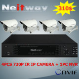 Mornitoring System with Four 720p IP Cameras+One NVR