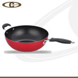 Red Color Non-Stick Coating Wok
