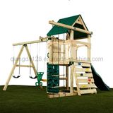 Outdoor Wooden Combined Slide