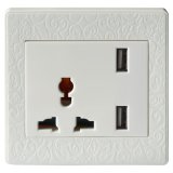 CE RoHS USB Plug Wall Socket Outlet for South Africa/Brazil/ Ghana