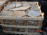 Yellow Wooden Slate Quartzite Irregular Shape Paving