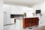 White High Gloss Lacquer Finished for Kitchen Cabinets with Kitchen Sink, Kitchen Faucet and Kitchen Contertop / Kitchen Cabinets