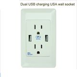 USA Ground Socket CE Certificate 2 Way American Electric Socket 2 USB Ports