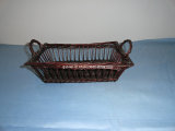 Antique Rectangular Willow Tray with Ear Handles (dB021)