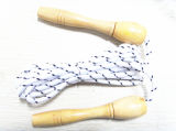 Nylon Rope+No-Woven Fabric Wooden Handle Jump Rope