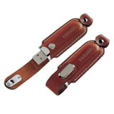 Leather USB Flash Disk with Free Logo