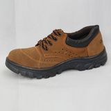 Industroal Suede Leather Safety Shoes (Brown)