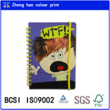 School Book/A5 Note Pad/Wtf Cover Hardcover Spiral Binding Notebook with Yellow Elastic (150527006)