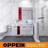Oppein Modern White Lacquer Glass Bathroom Vanity (OP15-130B)