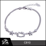 Lovely Crystal Kitty 925 Sterling Silver Bracelet Wholesale