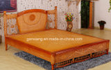 Home Bedroom Double Bed Rattan Furniture