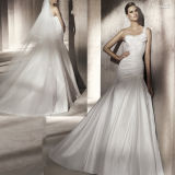 One-Shoulder Taffeta Wedding Dress (111135)