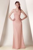 80% on Sexy Sheath/Column off-The-Shoulder Floor Length Fold Chiffon Evening Dresses