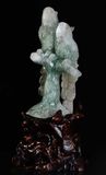 Natural Bird Parrot Crystal Carved Fluorite Stone Sculpture Home Decor Aj57