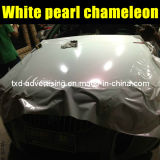 Very Strong Flexible Pearl White Chameleon Vinyl Film with Air Bubble Free 1.52*20m