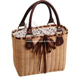 Rattan Bag with Bowknot Trimmings