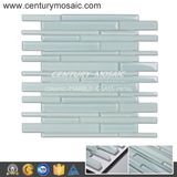 Latest Design Aqua Random Strip Glass Wall Decoration Mosaic Tile