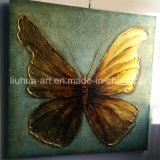 Butterfly Gold Foil Contemporary Decoration Painting (LH-252000)