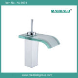 Single Handle Deck Mounted Square Glass Waterfall Faucet (HJ-9074)