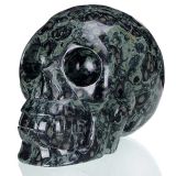 Natural Kambaba Jasper Carved Human Skull Carving #1X22, Crystal Healing