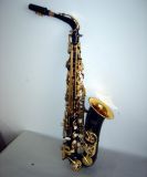 Black Alto Saxophone With Gold Lacquer Bell Inside (XAL336)