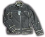 Men's Polyester Suede Jacket (F76145-1)