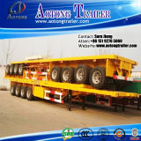 3 Axle 40ft Flatbed Container Semi Truck Trailer