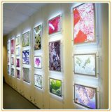 Hot Edge Lit A4 LED Crystal Wall Hanging Light Box