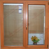 Aluminium Clad Wood Window with Built-in Blinds (AW-CW03)