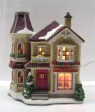 Lighted Porcelain Christmas Holiday House