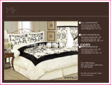4PCS Flocking Comforter Set, Home Textile Bedding Sets