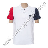 Single Jersey Design Embroidery Men's Polo T Shirt with Custom Label