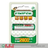 Power-Saving 2800mAh 3.7V Rechargeable Li-ion Lithium Battery (VIP-18650-2800)