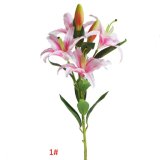 Single Stem 6-Head Lily, Artificial Flower